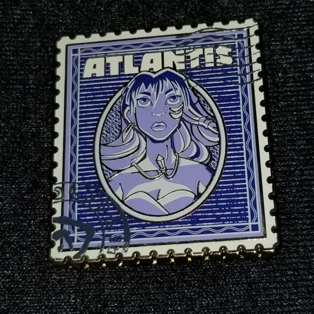 Disney Atlantis Kida Stamp Pin Y2K Film Stamp Mystery Blind Box Warrior Princess